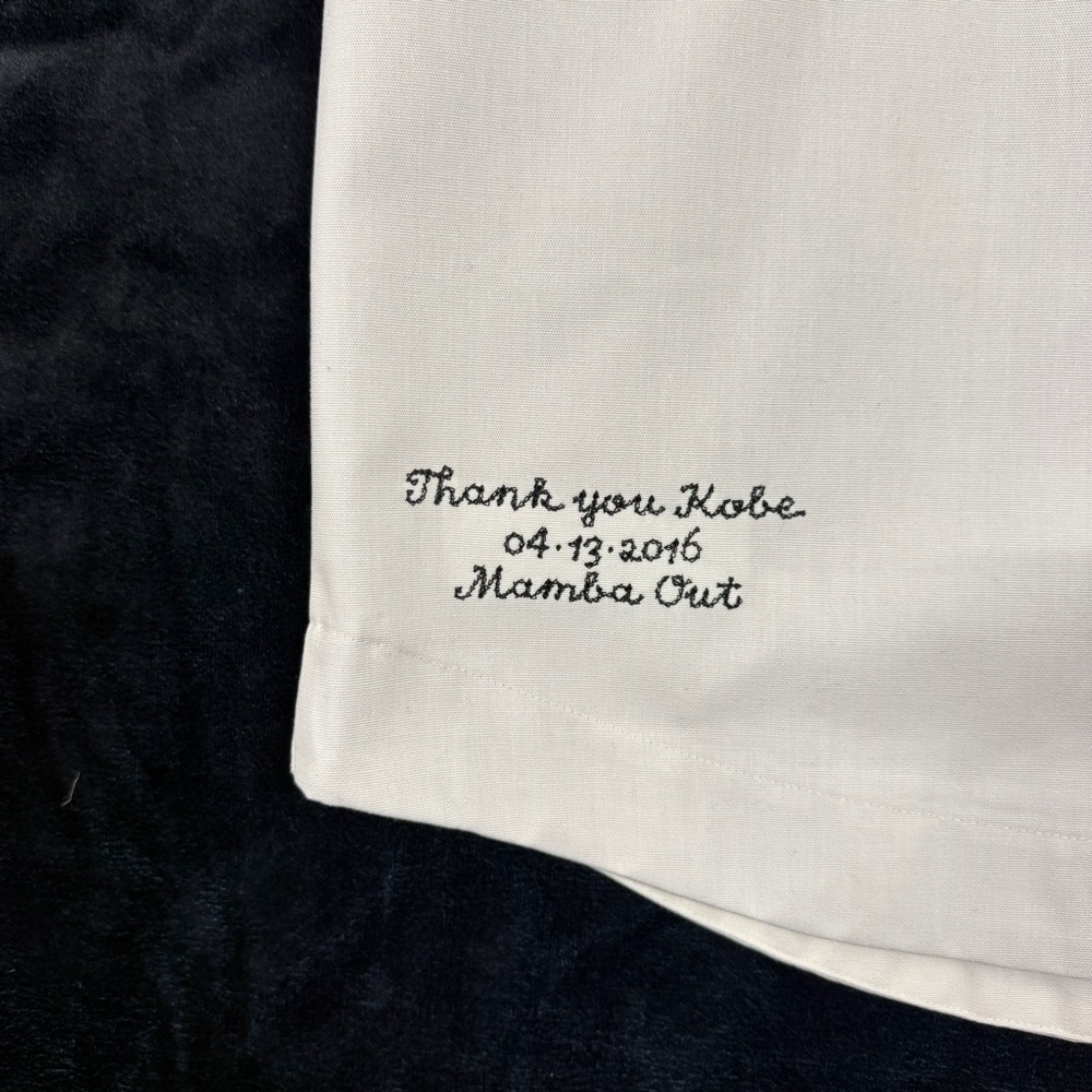 Kobe Bryant x Nike “Mamba” White and Black Special Edition Baseball Jersey - Picture 5 of 6